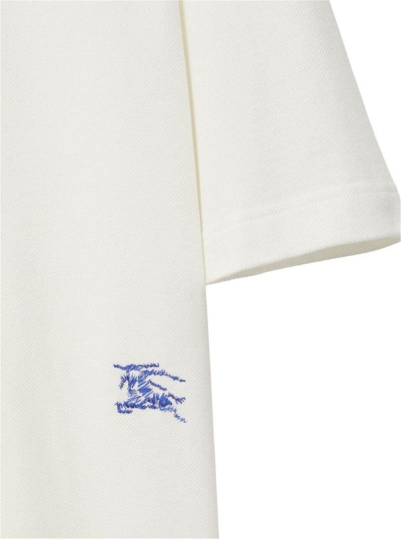 EQUESTRIAN KNIGHT-EMBROIDERED COTTON POLO SHIRT