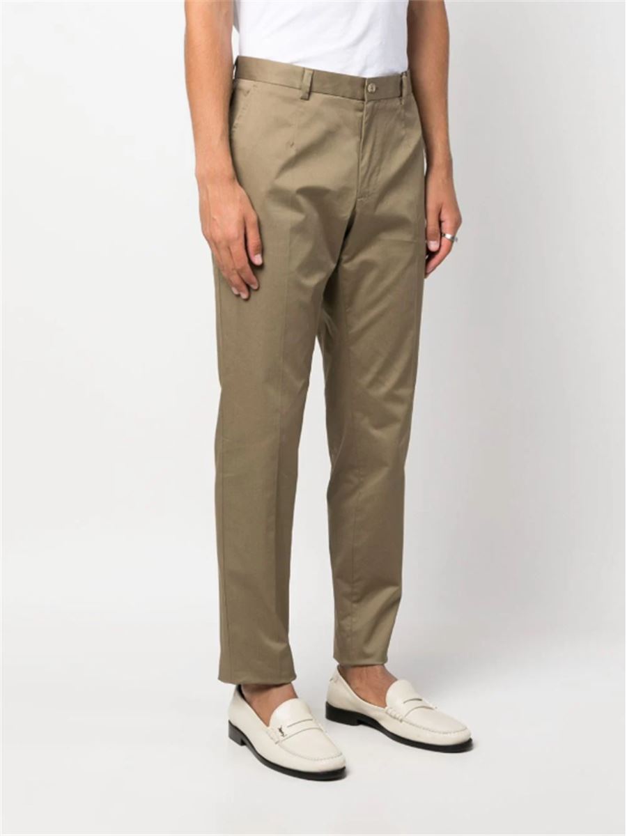STRAIGHT-LEG COTTON CHINO TROUSERS DOLCE & GABBANA
