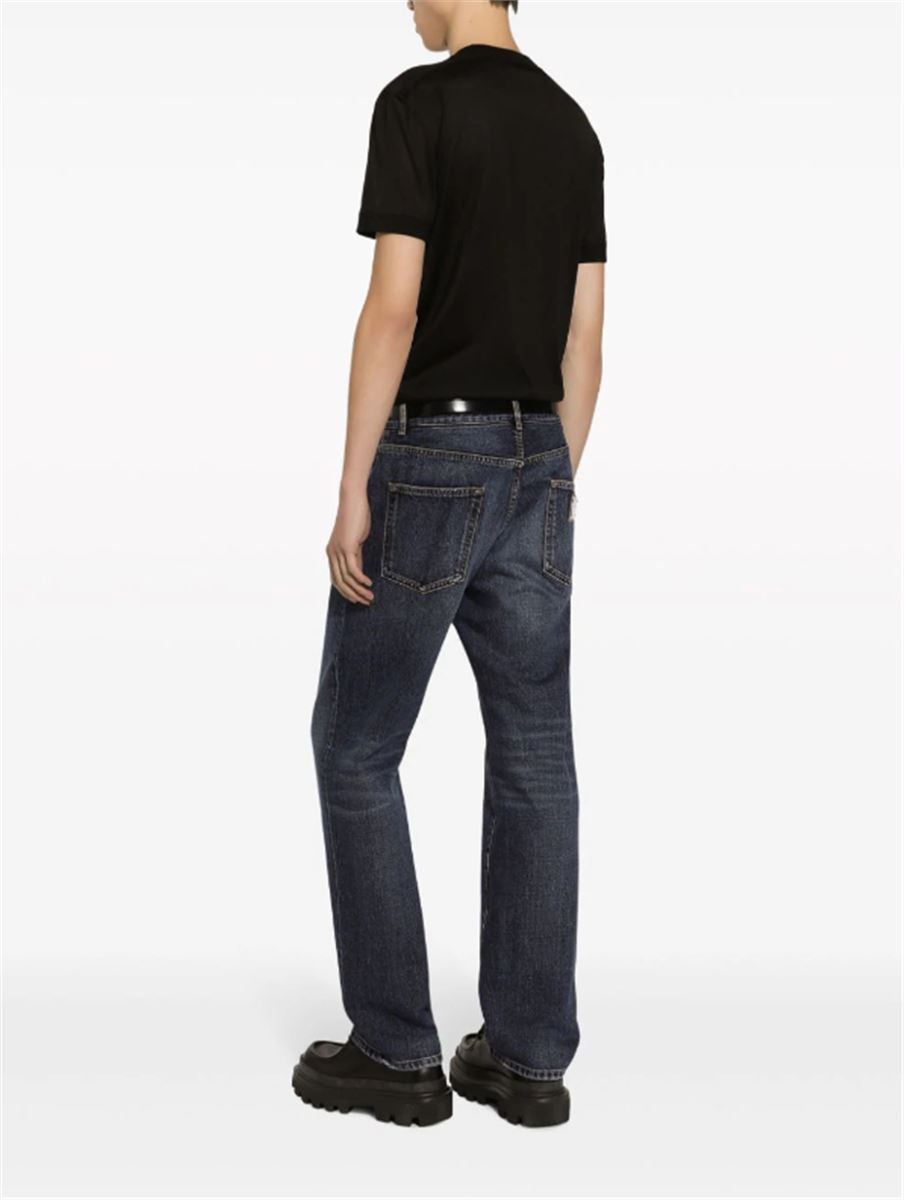 CREW-NECK SILK T-SHIRT DOLCE & GABBANA