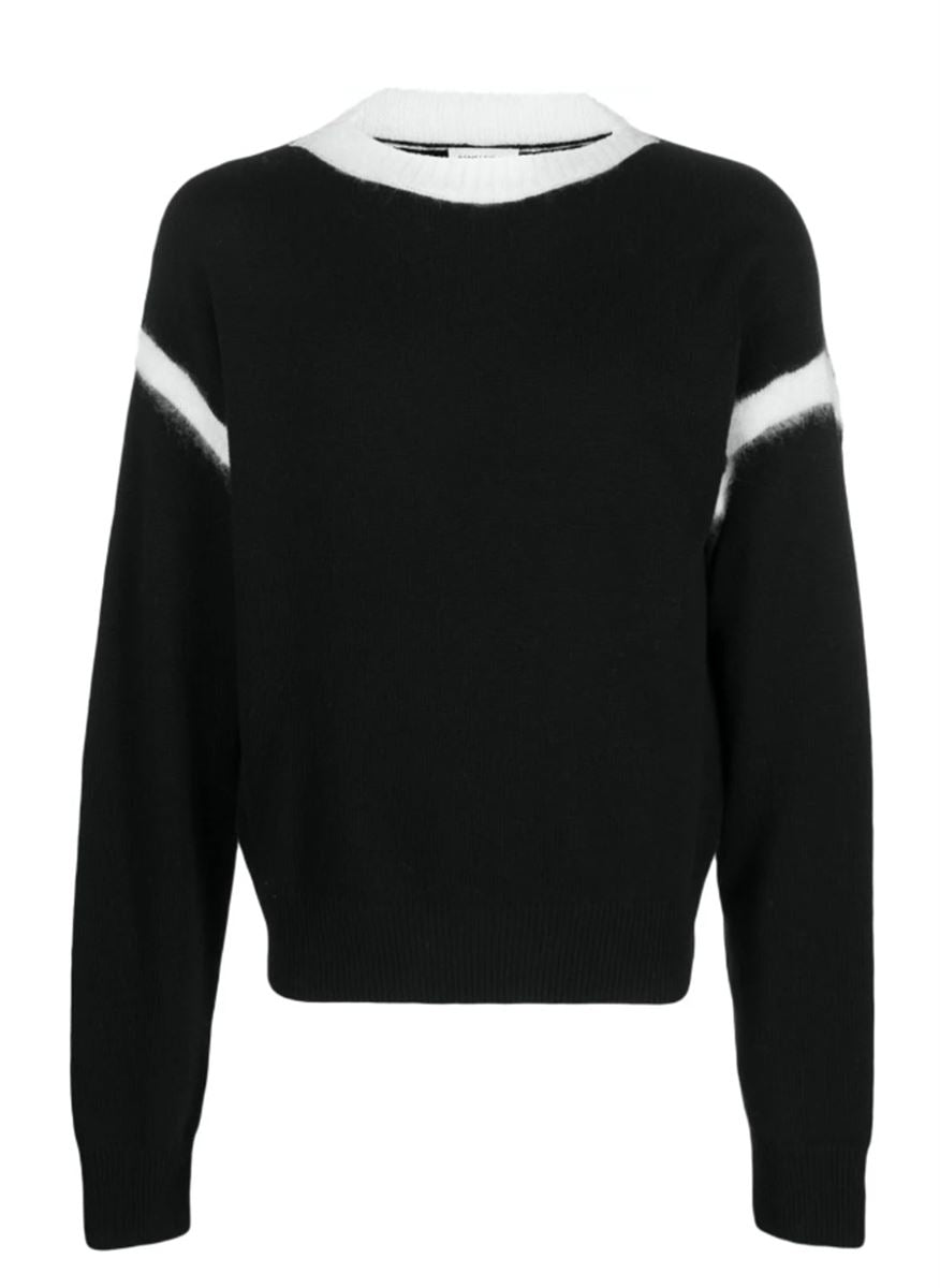 BICOLOUR KNITTED JUMPER SAINT LAURENT