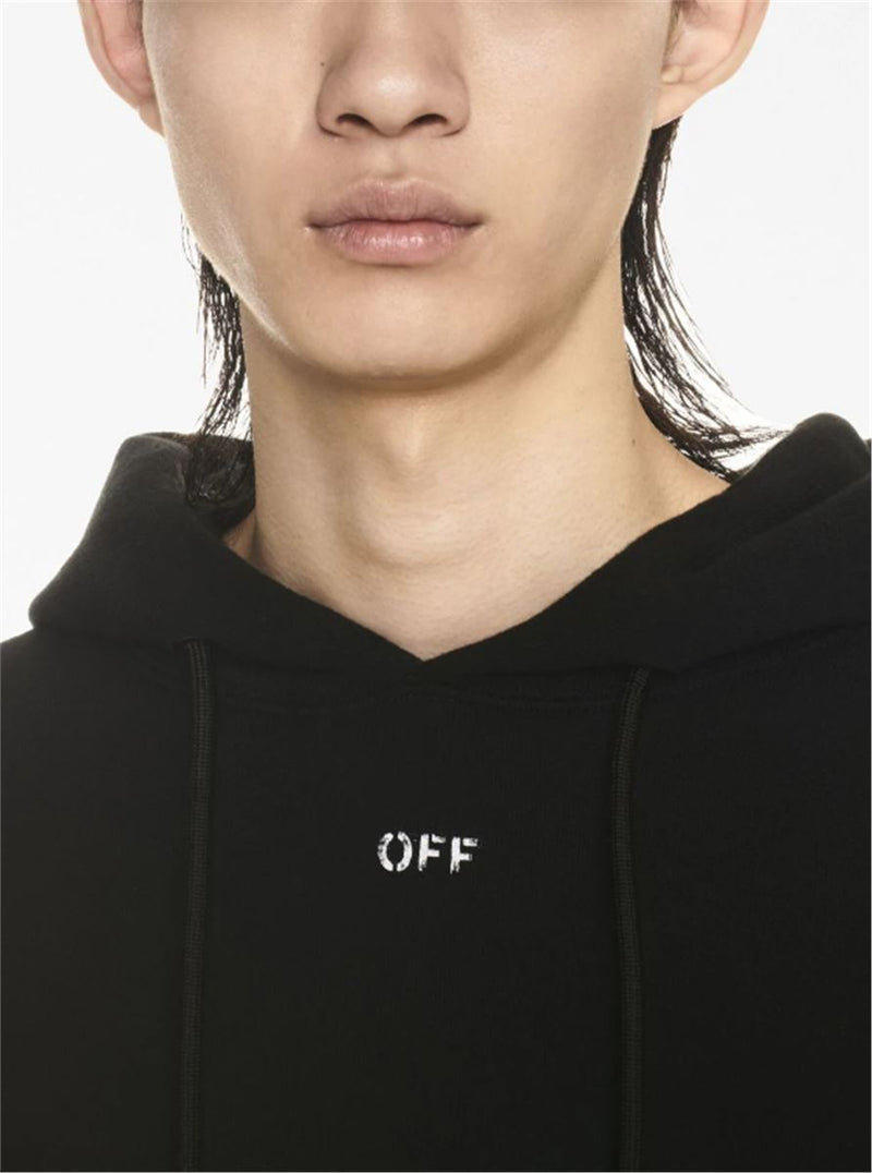 OFF STAMP COTTON HOODIE