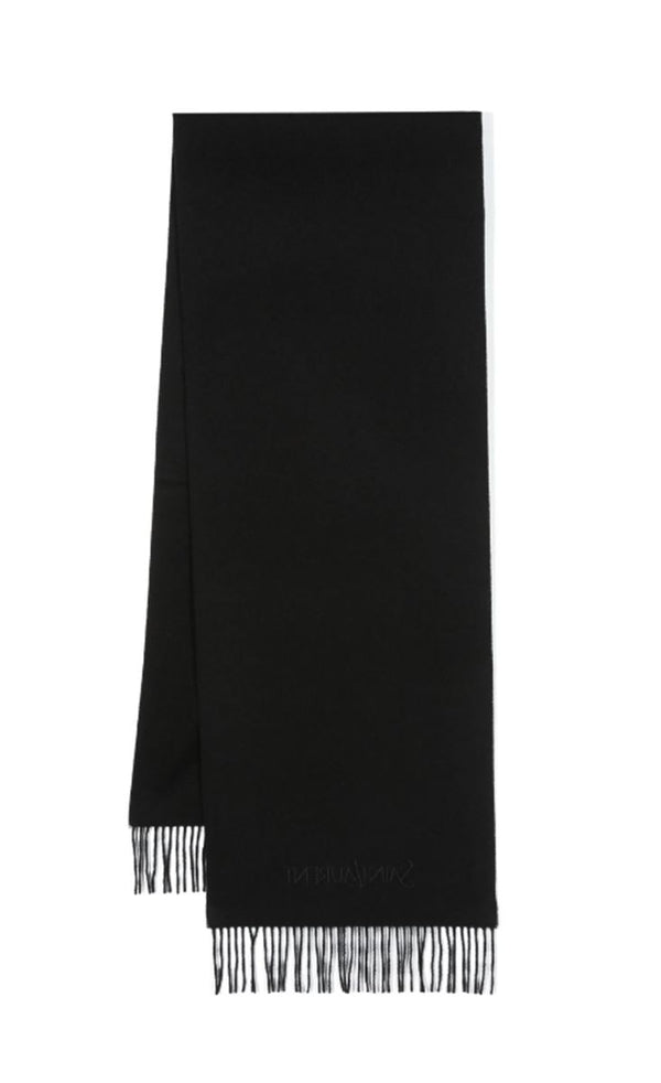 LOGO-EMBROIDERED CASHMERE SCARF