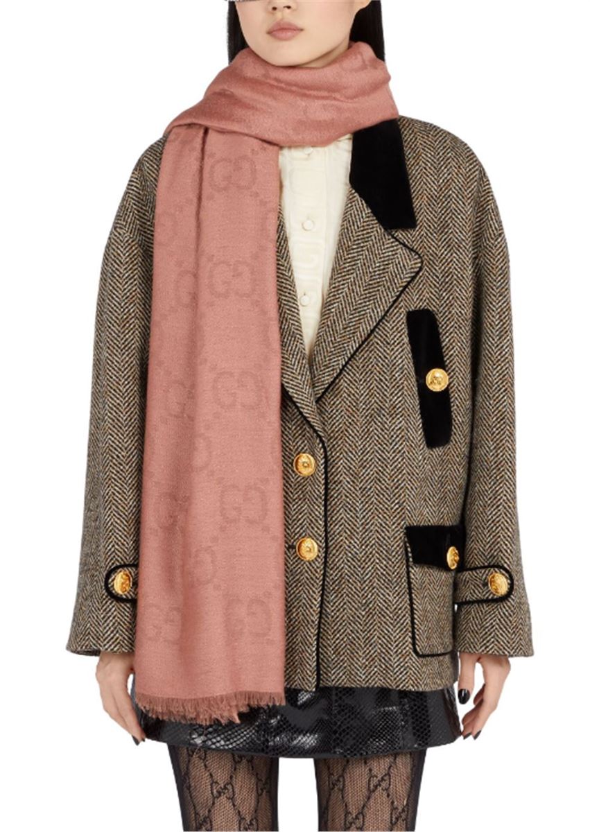 G-MONOGRAM FRAYED SCARF GUCCI