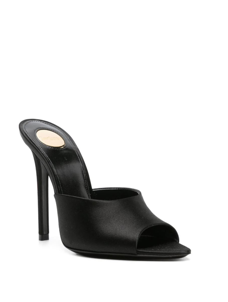 GOLDIE 11CM SATIN MULES SAINT LAURENT