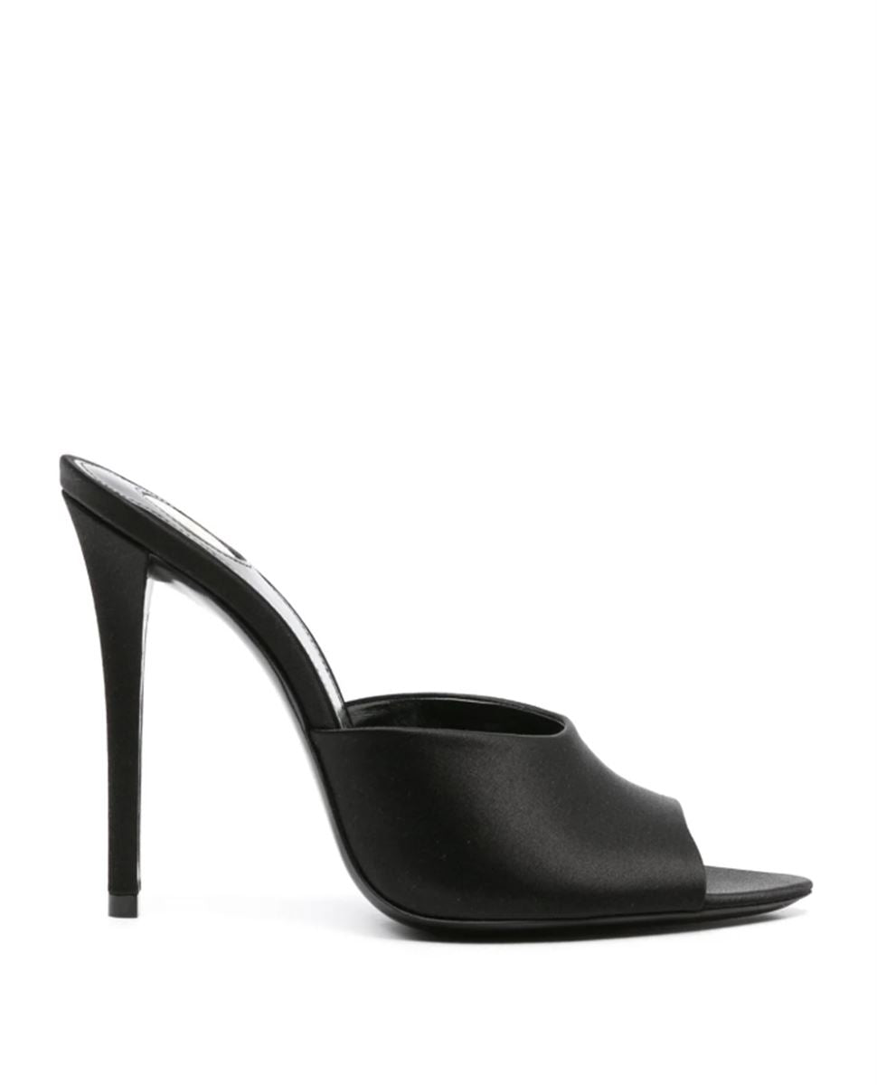 GOLDIE 11CM SATIN MULES SAINT LAURENT