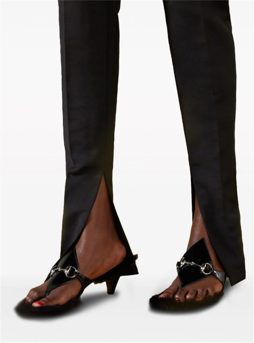 HORSEBIT WOOL TAILORED TROUSERS GUCCI
