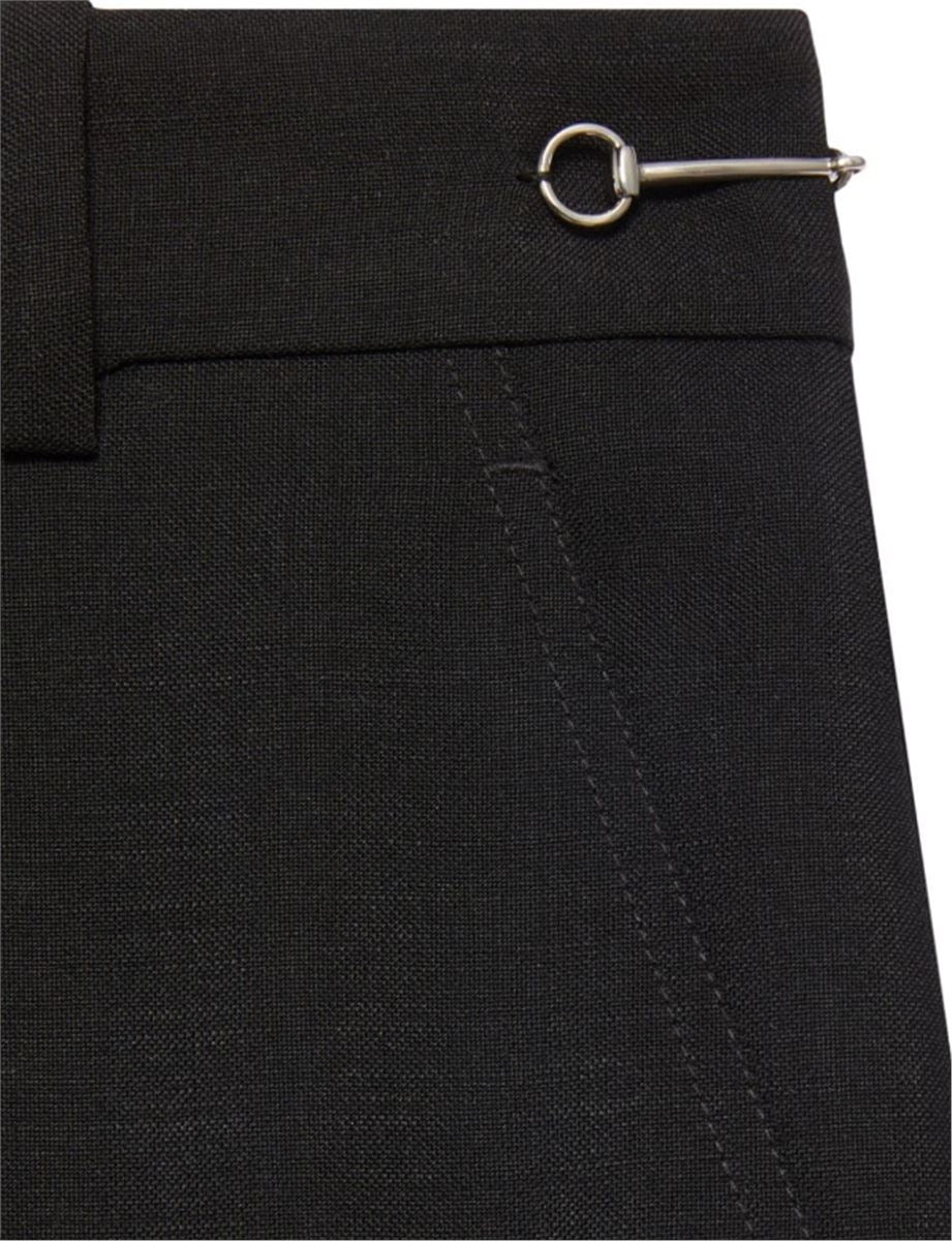 HORSEBIT WOOL TAILORED TROUSERS GUCCI