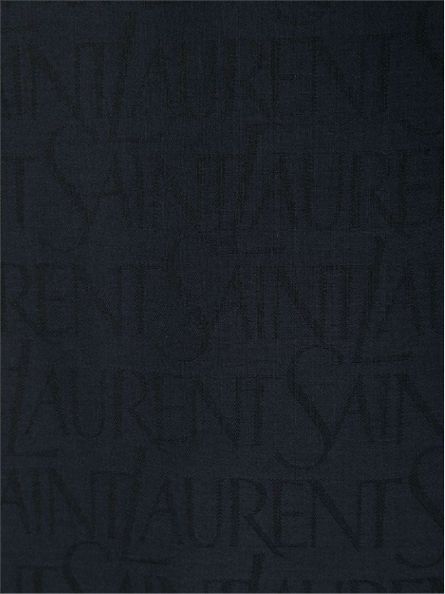 LOGO-JACQUARD SCARF SAINT LAURENT
