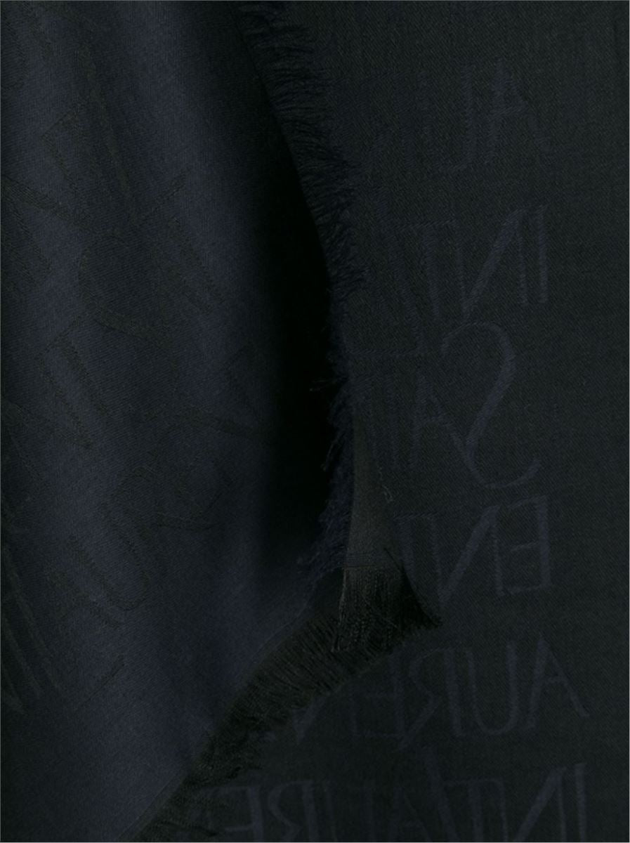 LOGO-JACQUARD SCARF SAINT LAURENT