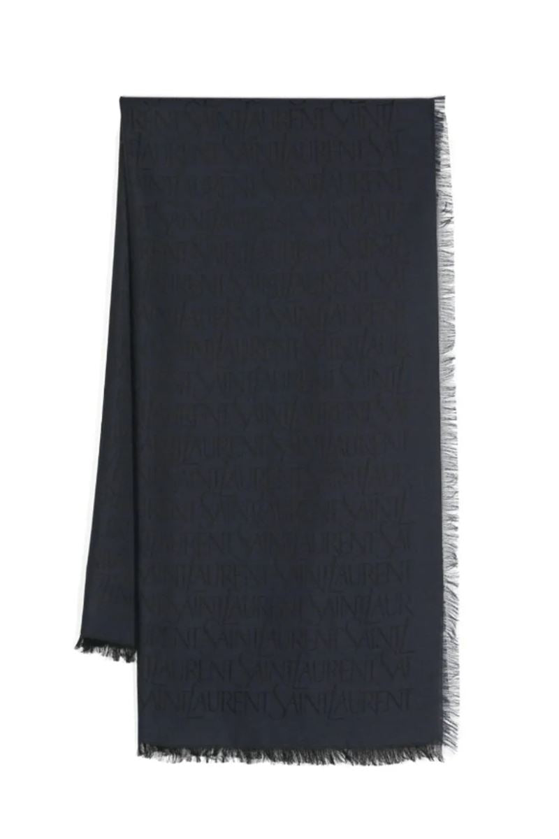 LOGO-JACQUARD SCARF SAINT LAURENT