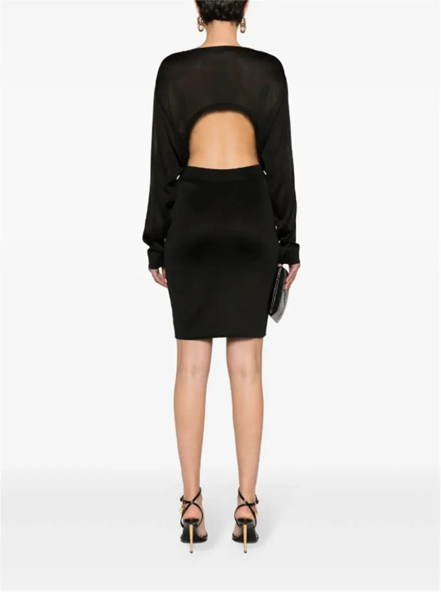 open-back knitted dress SAINT LAURENT