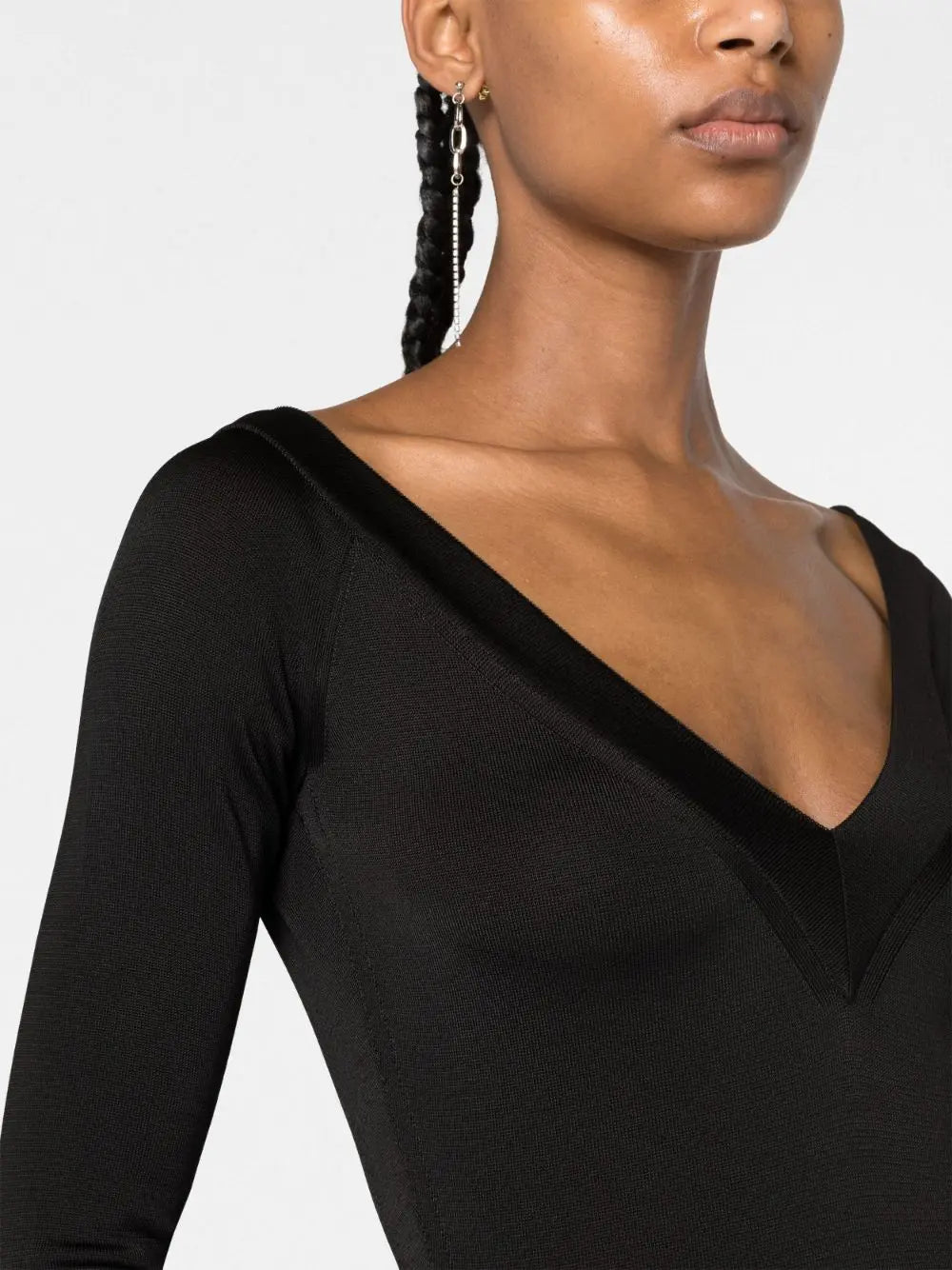 PLUNGING V-NECK MAXI DRESS SAINT LAURENT