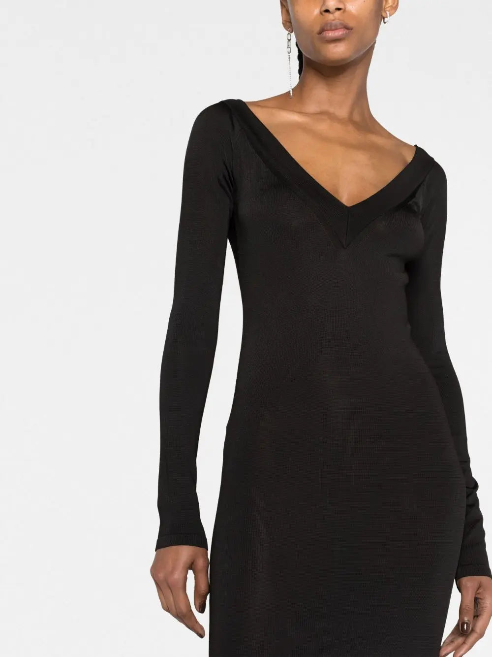 PLUNGING V-NECK MAXI DRESS SAINT LAURENT