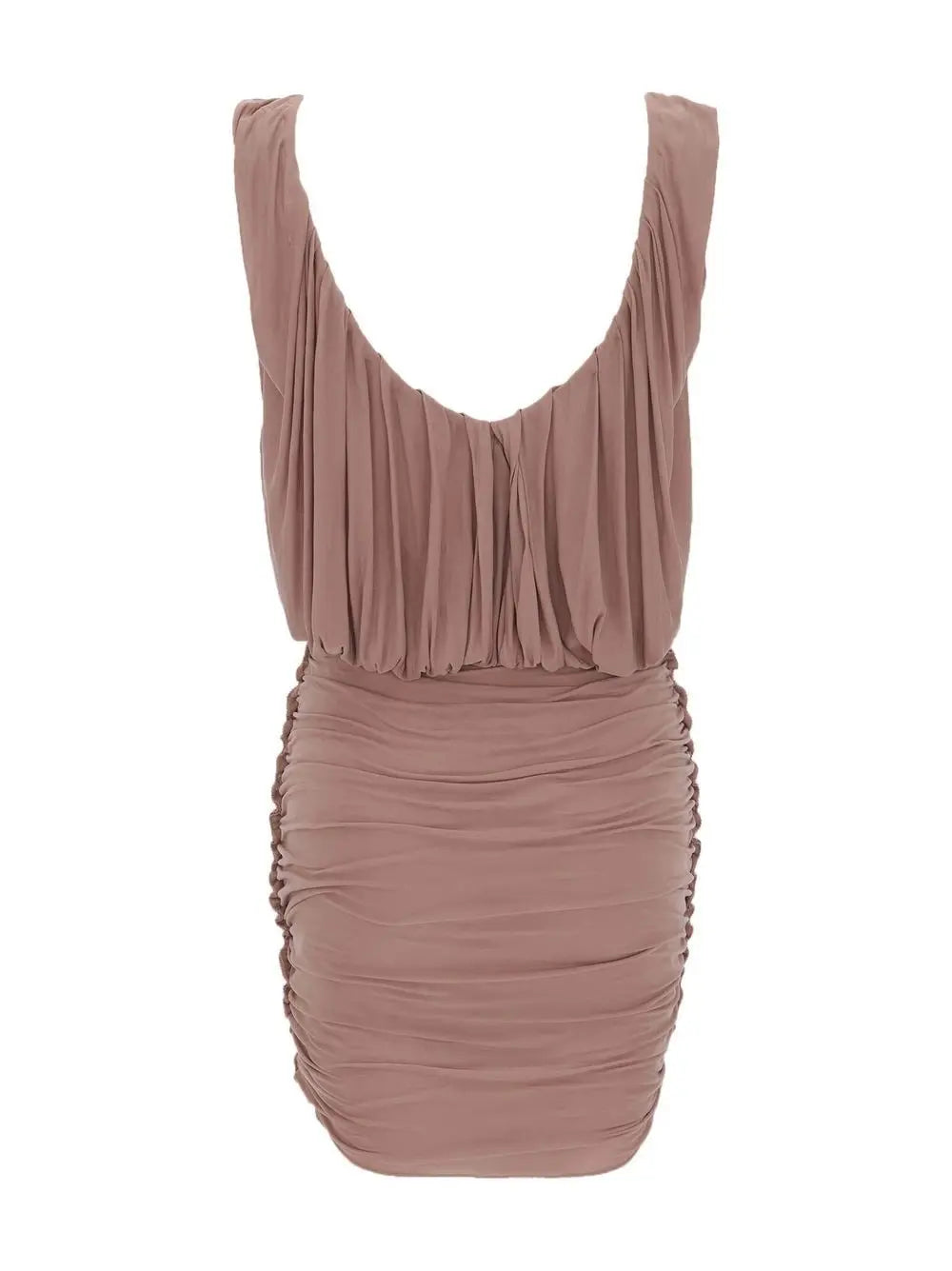 RUCHED V-NECK MINIDRESS SAINT LAURENT