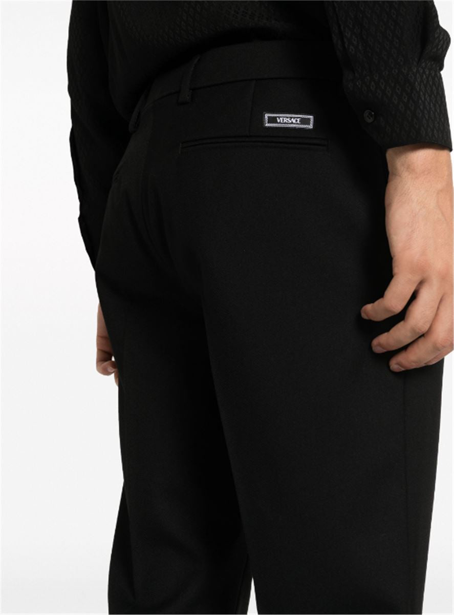 SLIM-CUT WOOL TROUSERS VERSACE