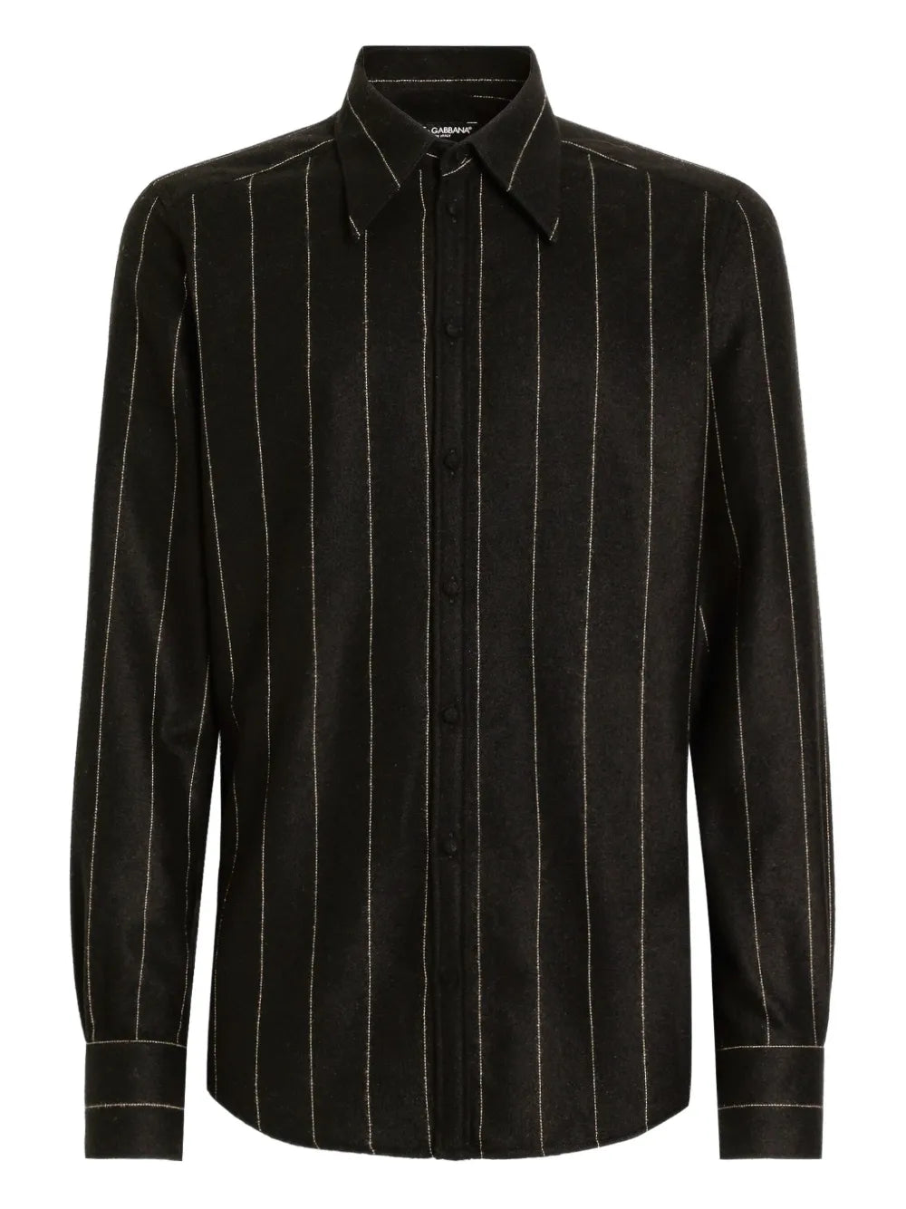 Pinstripe long-sleeved shirt