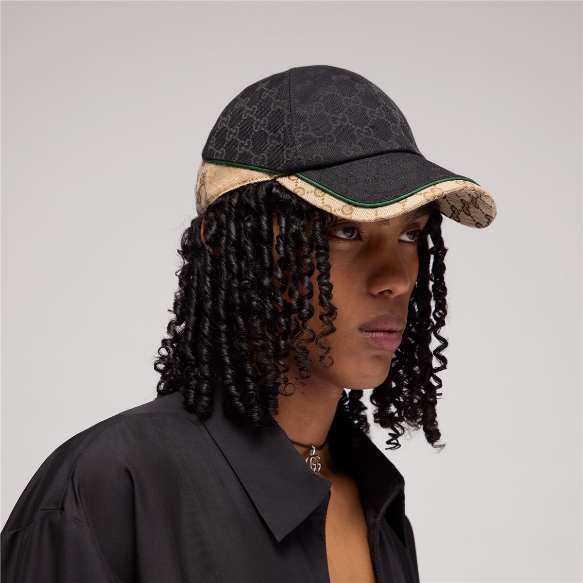 Gg cotton canvas baseball hat-GUCCI-Verso