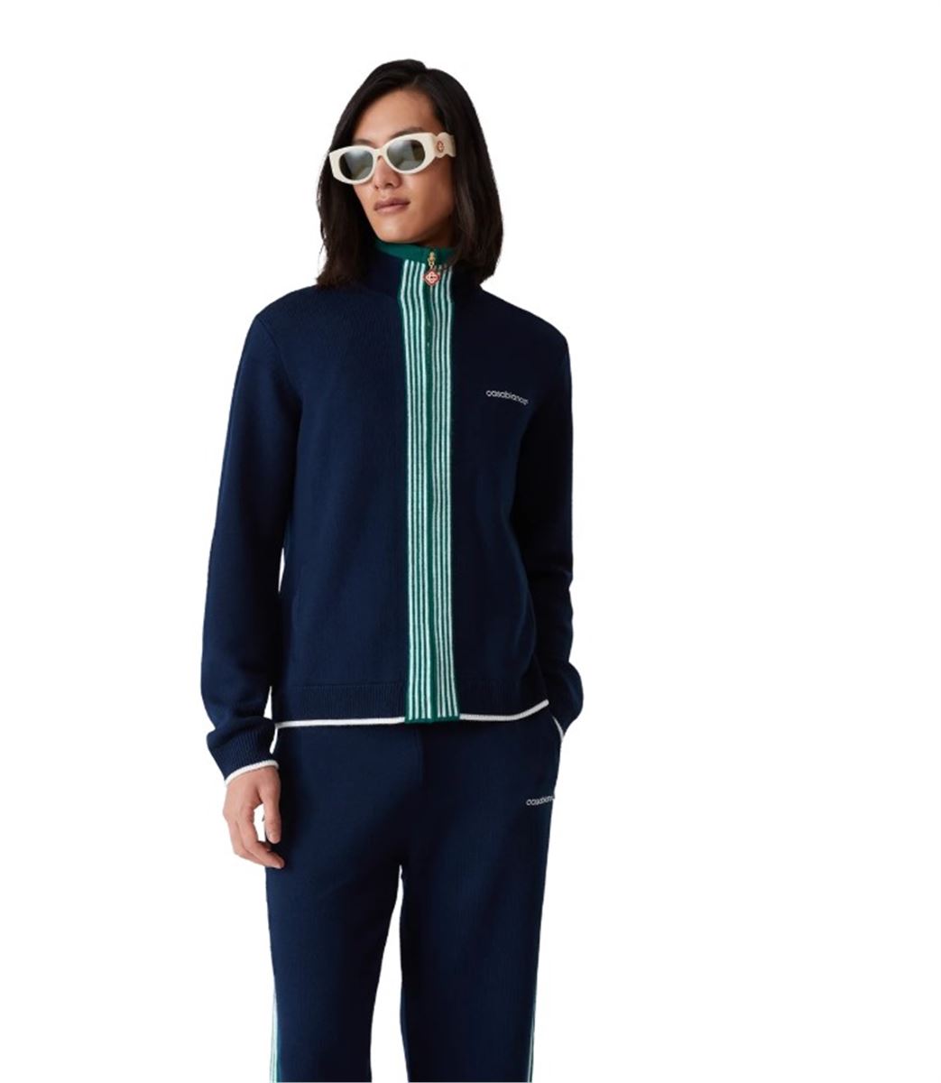 KNIT TENNIS TRACK TOP -  CASABLANCA -  Verso