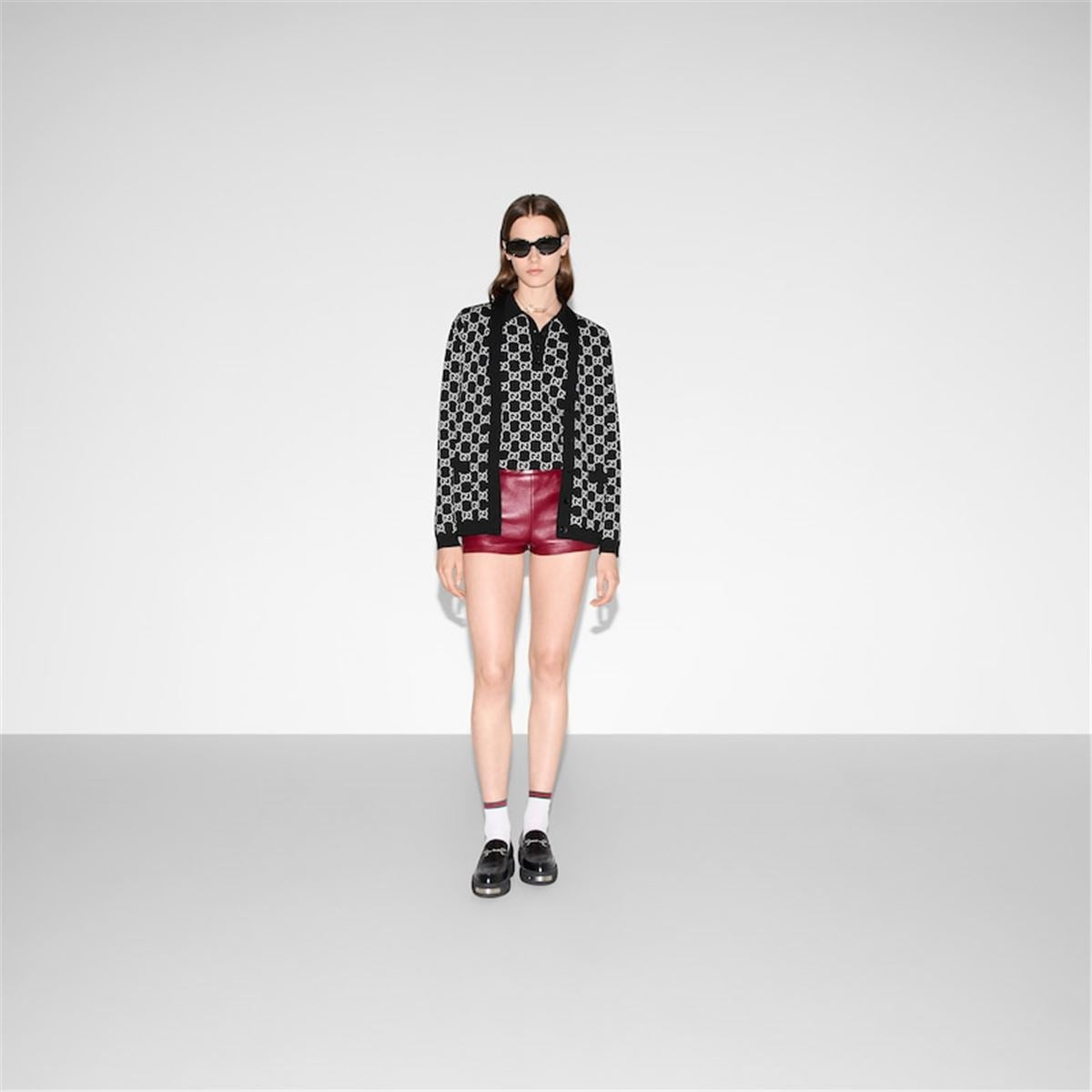 REVERSIBLE GG WOOL JACQUARD CARDIGAN -  GUCCI -  Verso
