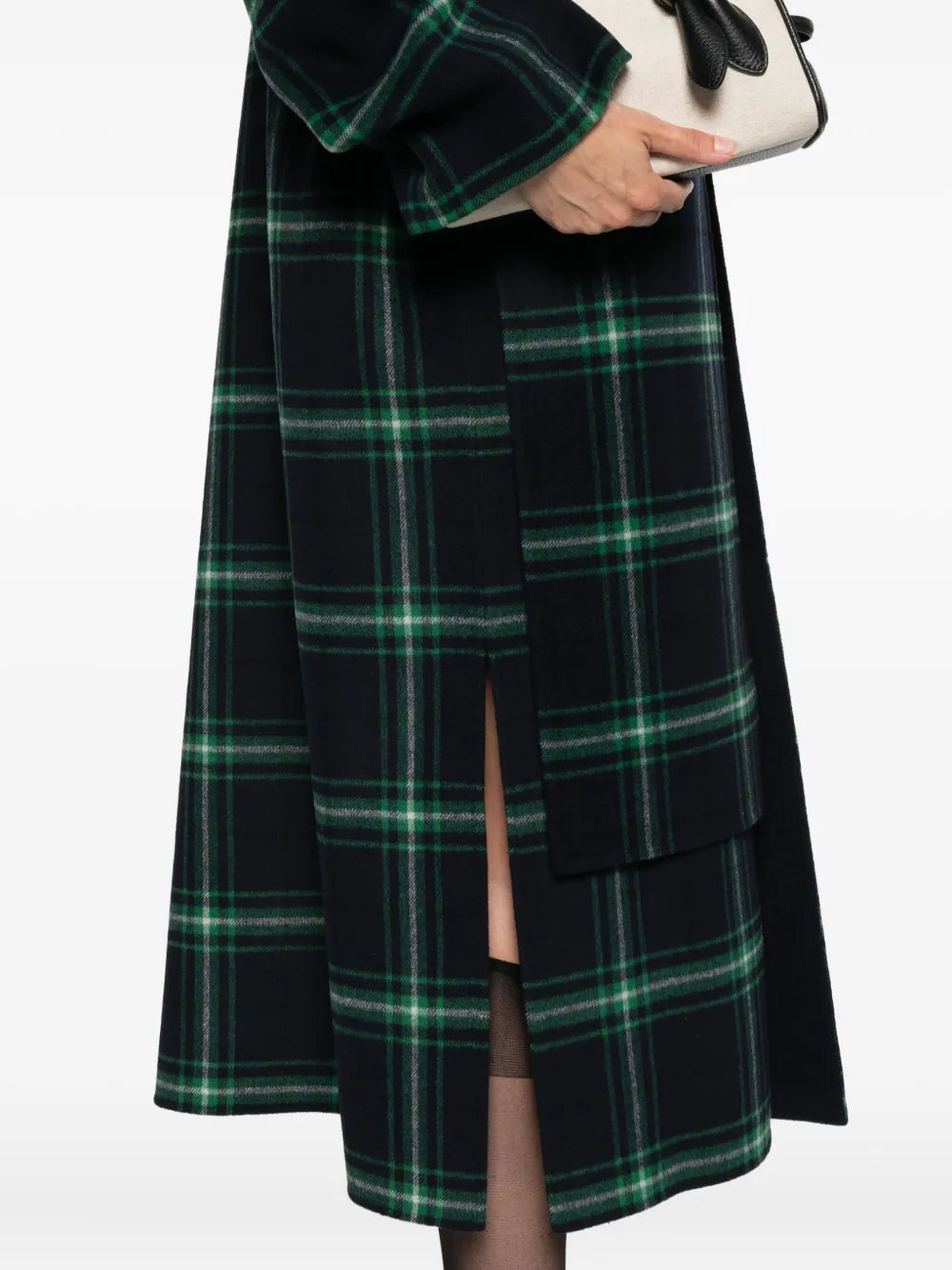 Camilla checked wool coat-ALICIA AUDREY-Verso