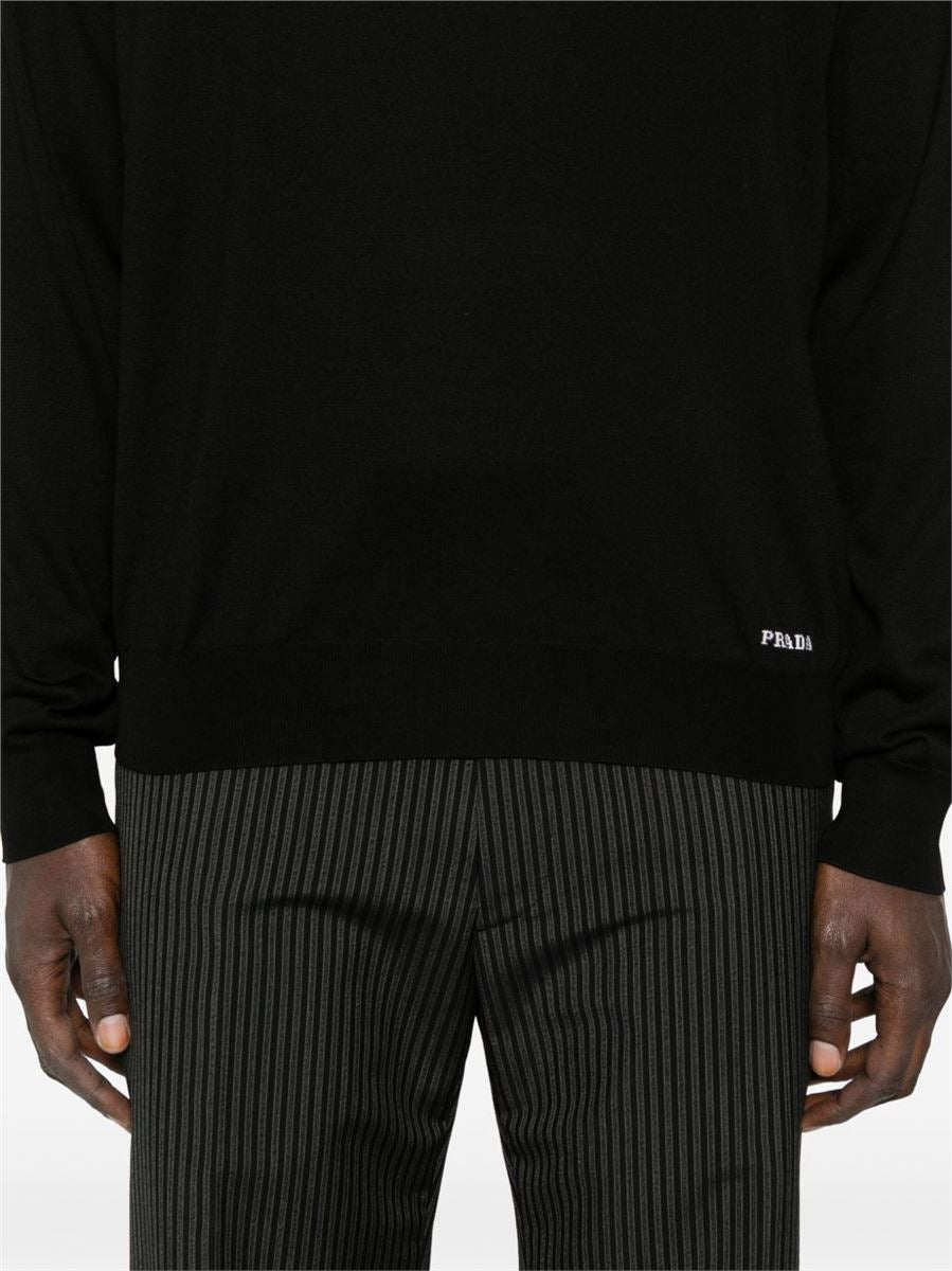 RECYCLED-SILK SWEATER - PRADA - Verso
