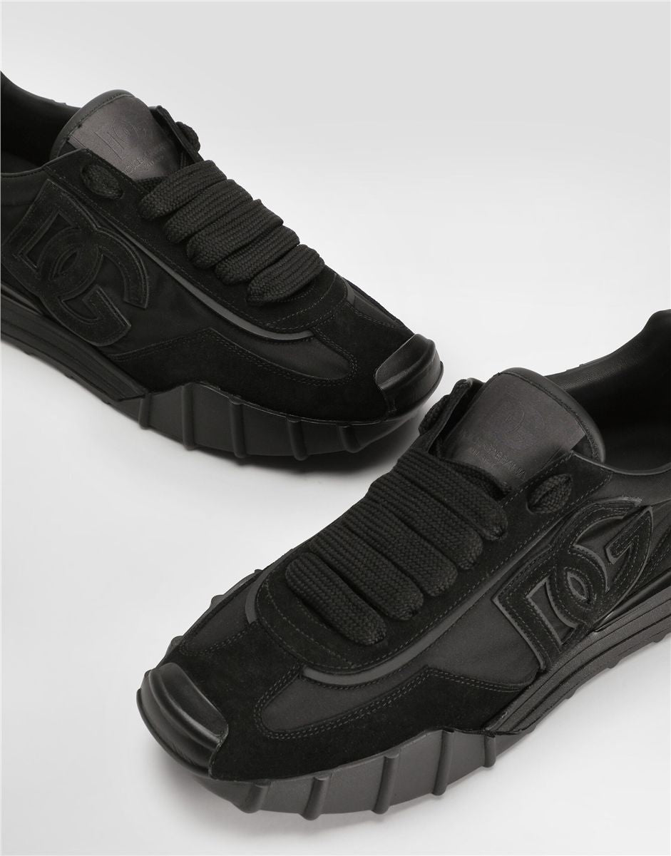 Dg athletic sneakers in fabric and calfskin-DOLCE&GABBANA-Verso