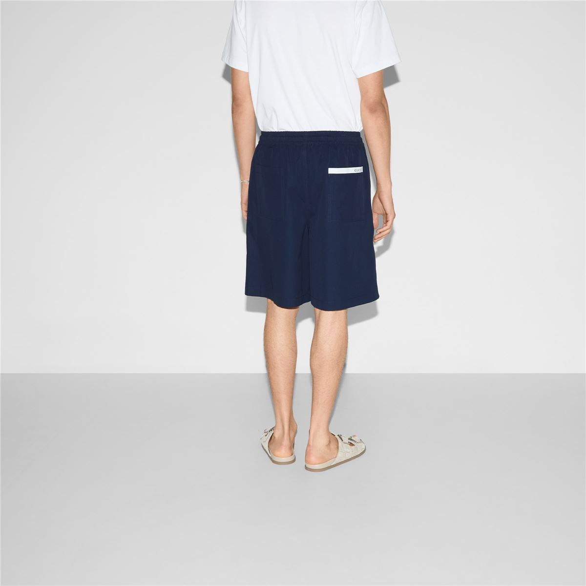 COTTON POPLIN SHORTS - GUCCI - Verso