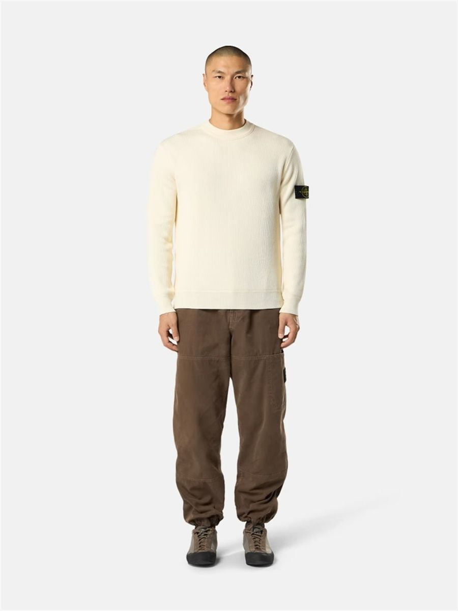 Regular-fit crewneck jumper-STONE ISLAND-Verso