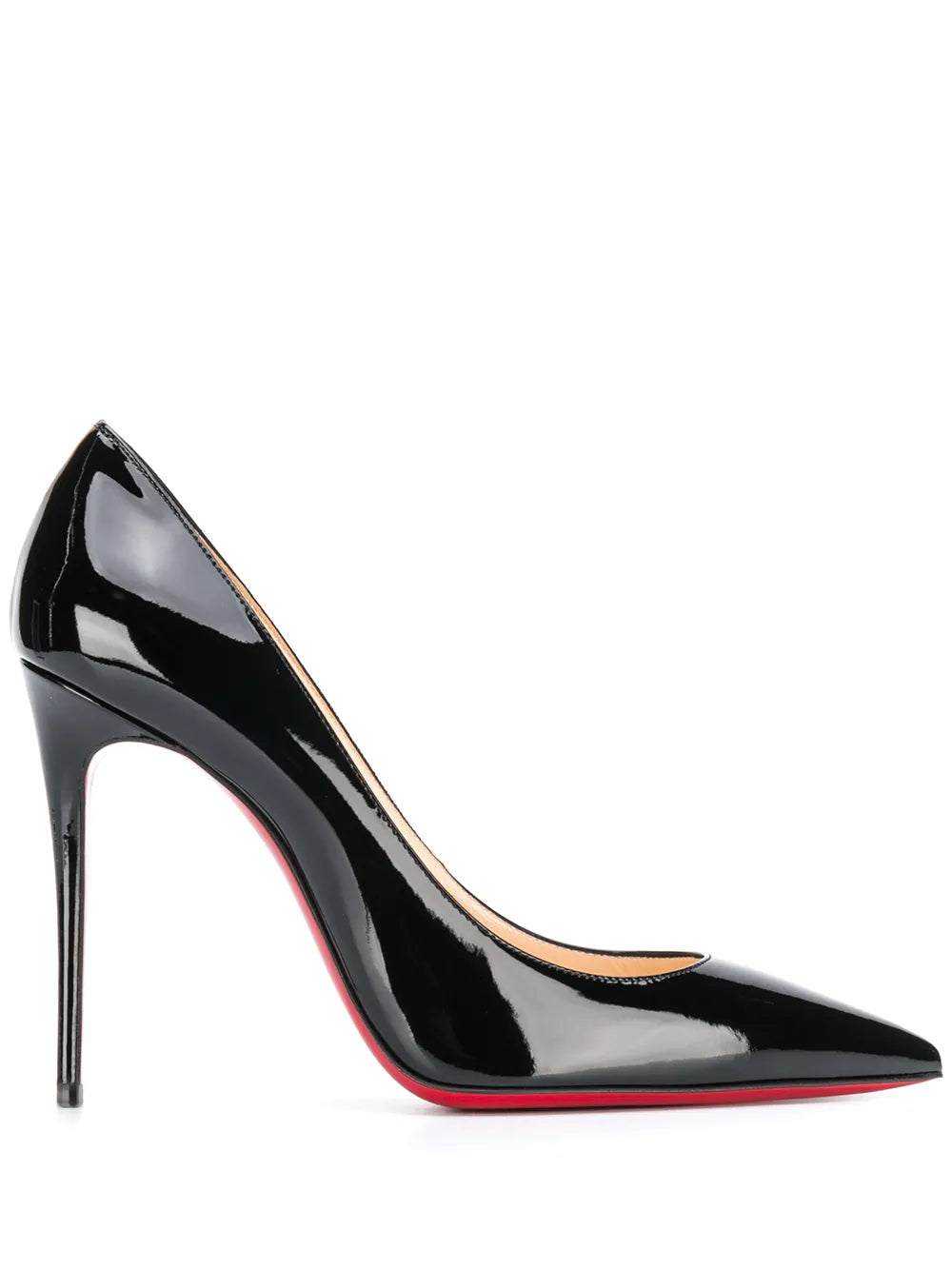 100 mm kate pumps in black patent calf leather
