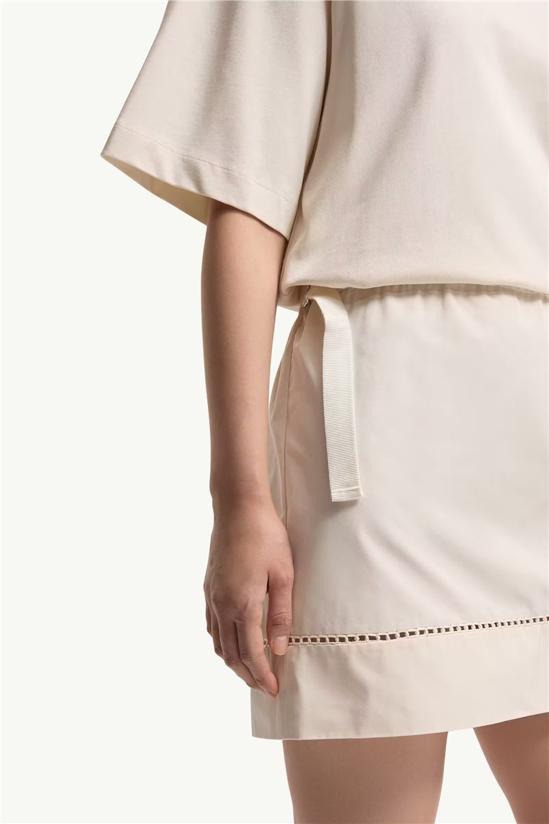 Cotton blend mini t-shirt dress-MONCLER-Verso