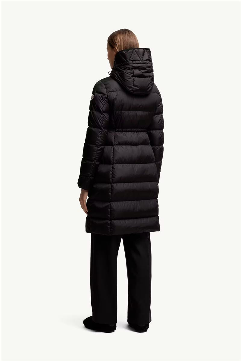 Avocette hooded long down jacket-MONCLER-Verso