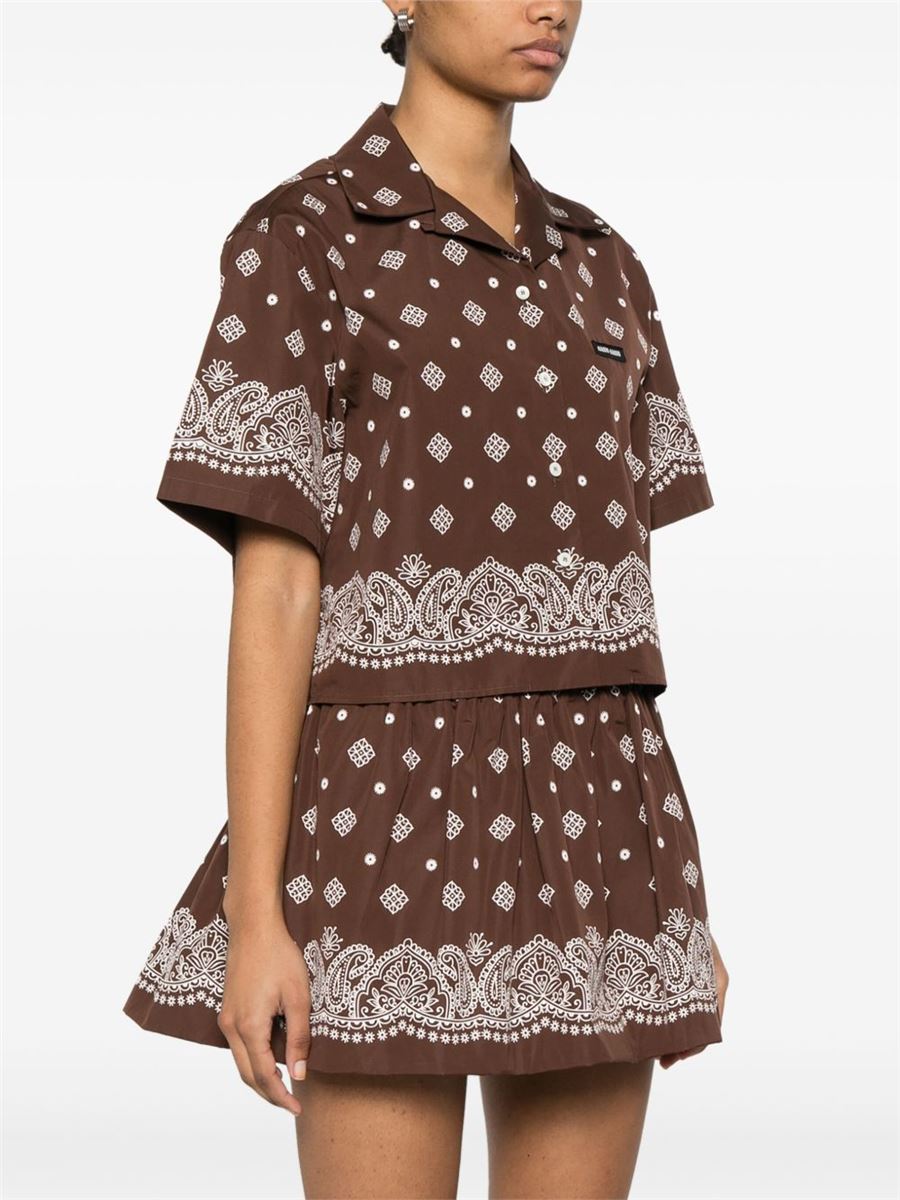 BANDANA-PRINT SHIRT - MIU MIU - Verso