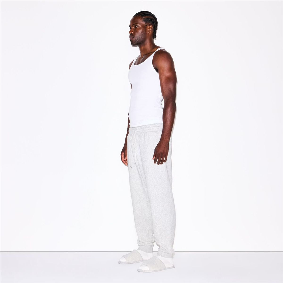 Fleece lounge men's tapered jogger-SKIMS-Verso