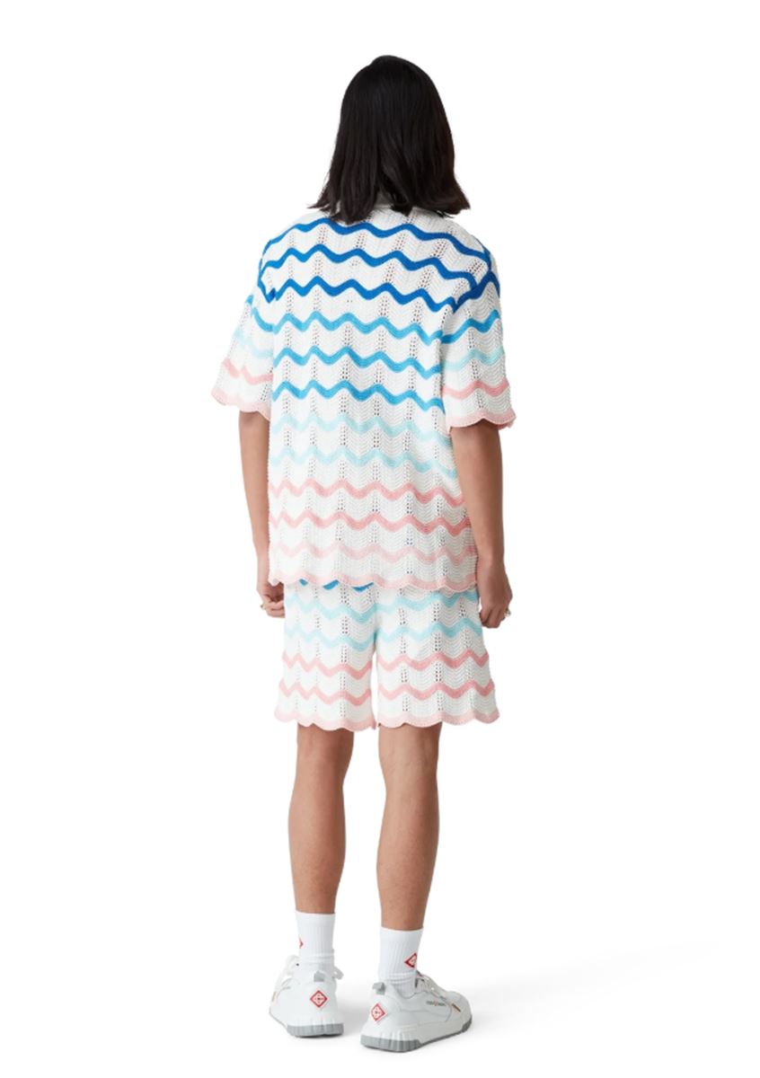 GRADIENT WAVE CROCHET SHORTS -  CASABLANCA -  Verso