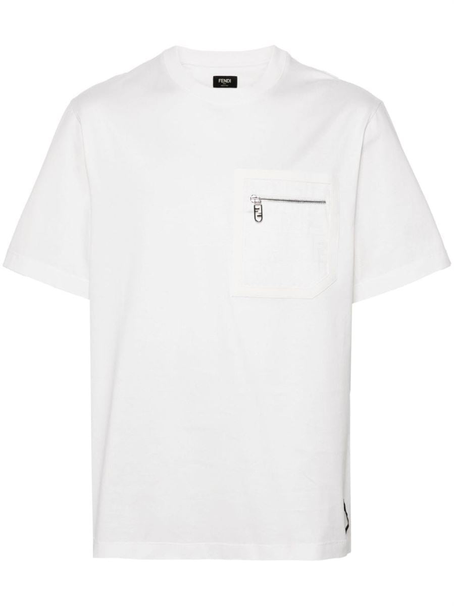 FF-MOTIF PATCH-POCKET T-SHIRT FENDI