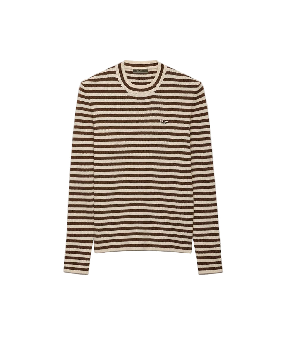 superfine wool crew-neck sweater-PRADA-Verso