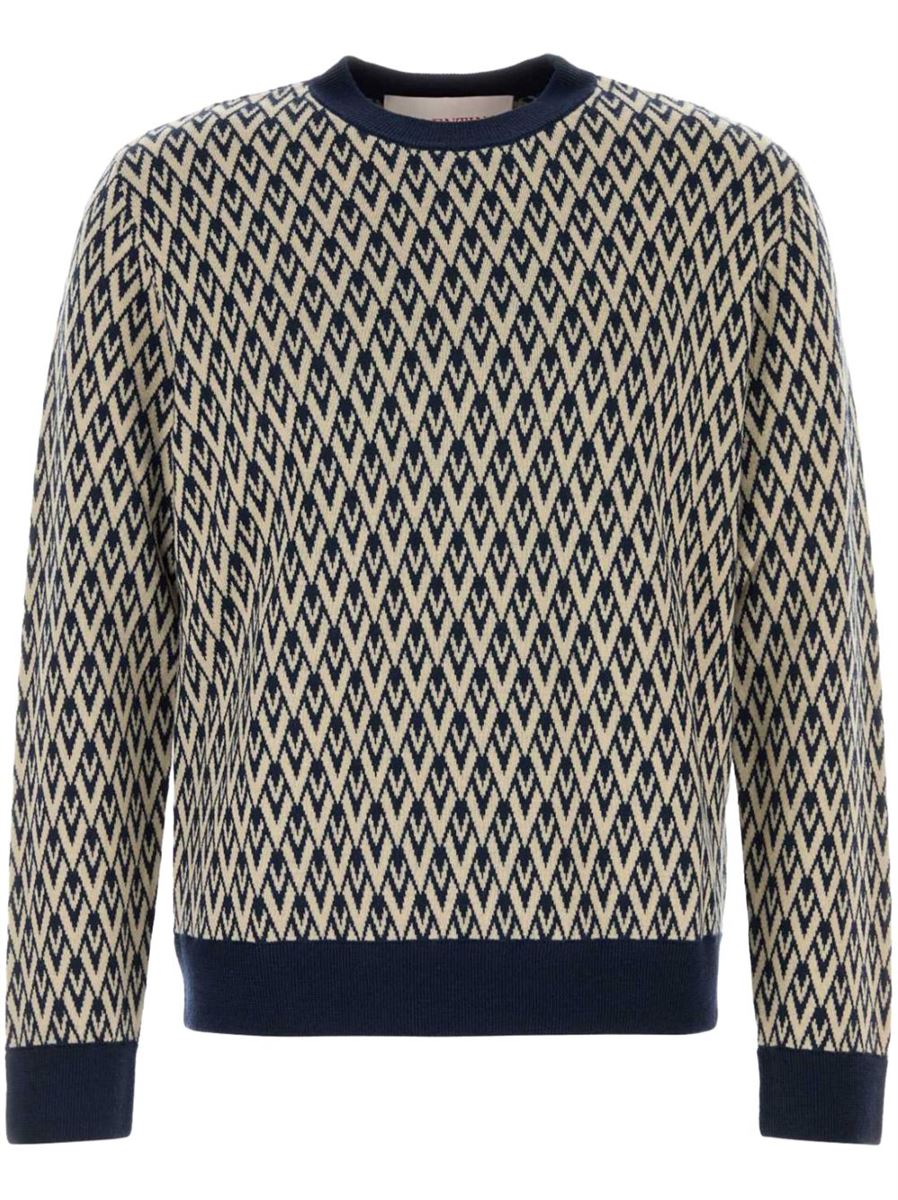 JACQUARD ROUND NECK SWEATER