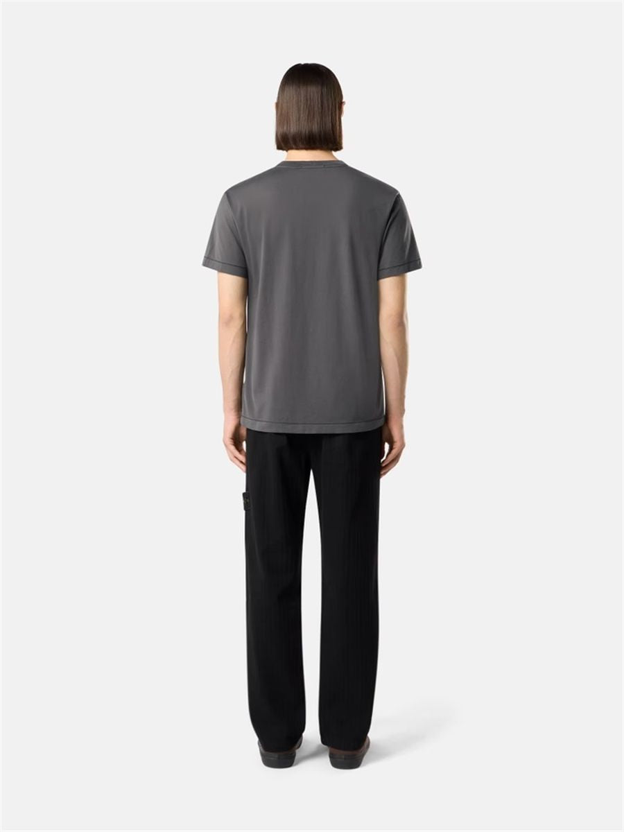 Slim-fit t-shirt with compass patch-STONE ISLAND-Verso