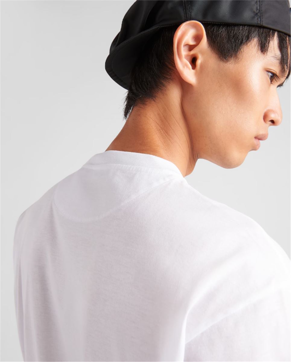 RE-NYLON AND JERSEY T-SHIRT -  PRADA -  Verso