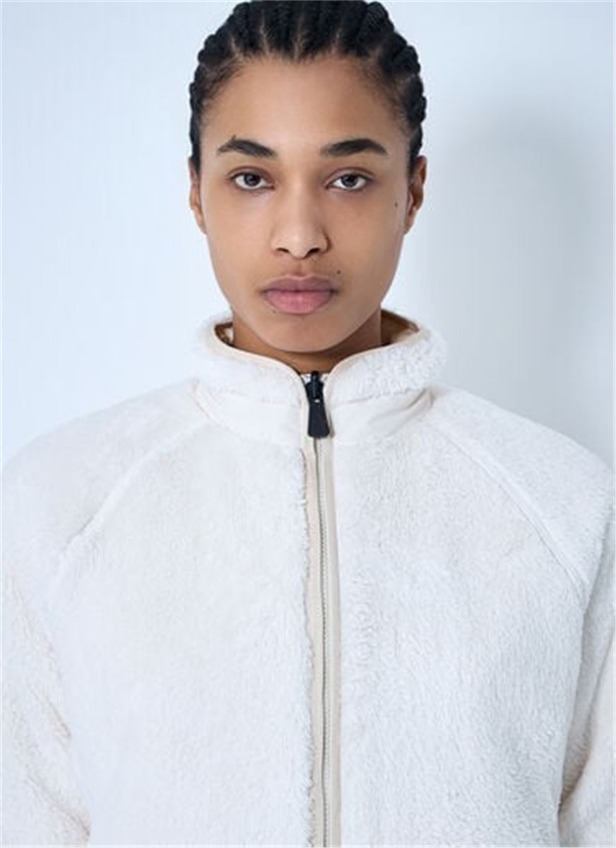 FLUFFY ZIP-UP CARDIGAN - MONCLER - Verso