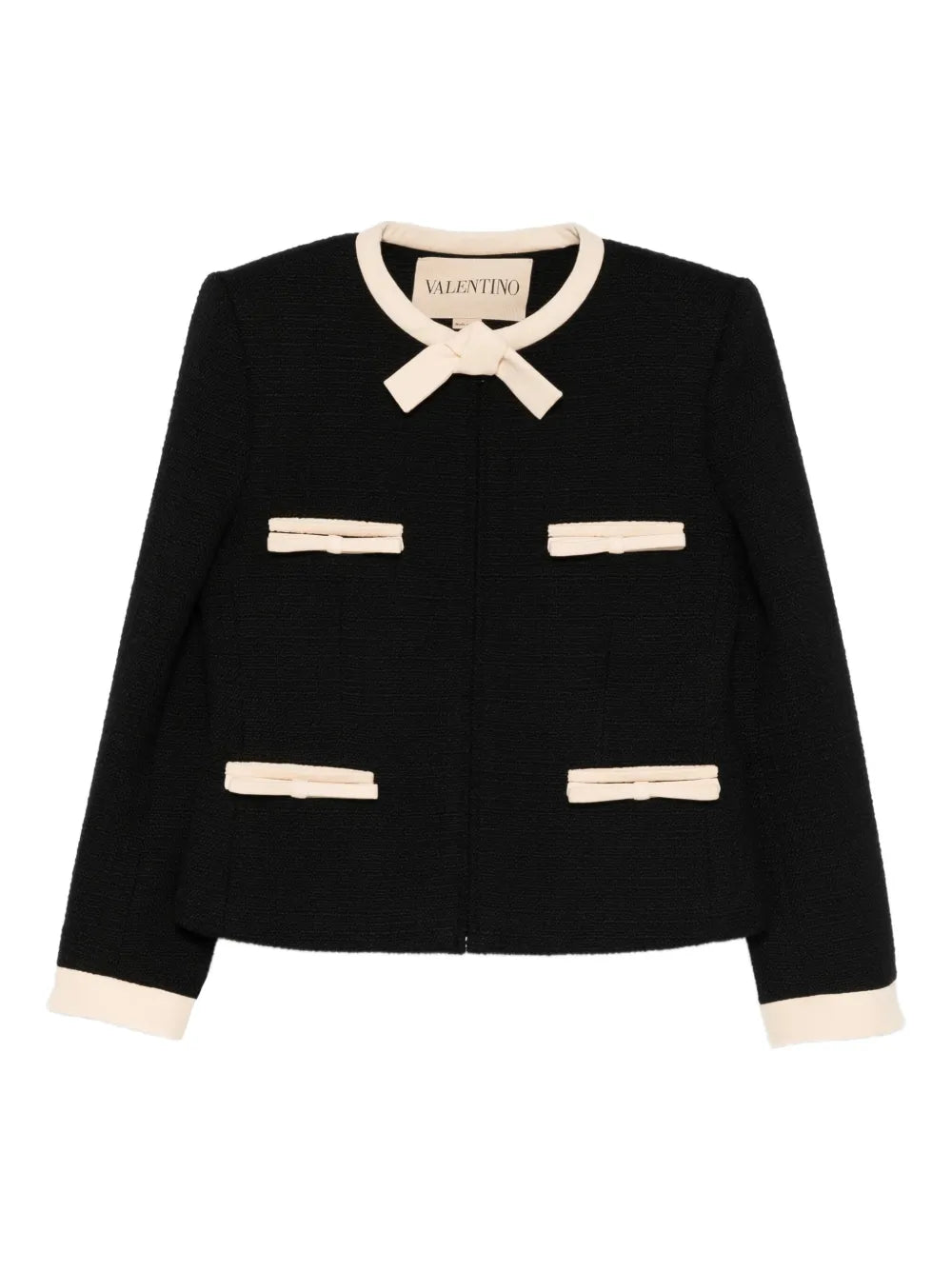 Garavani bow-detailed jacket-VALENTINO-Verso