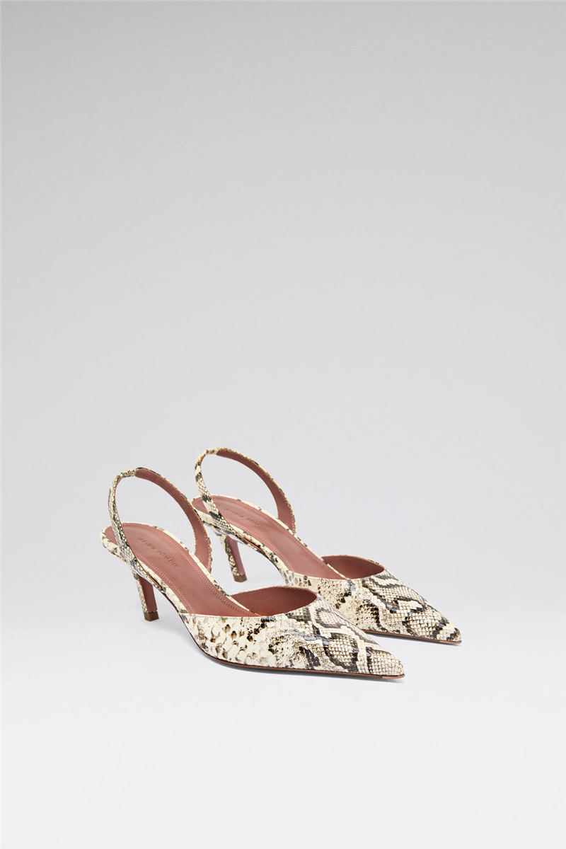 SOFIA SLING 60 SHINY SNAKESKIN PRINT LEATHER - AMINA MUADDI - Verso