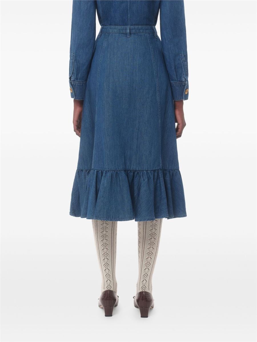 LIGHTWEIGHT DENIM SKIRT - VALENTINO - Verso