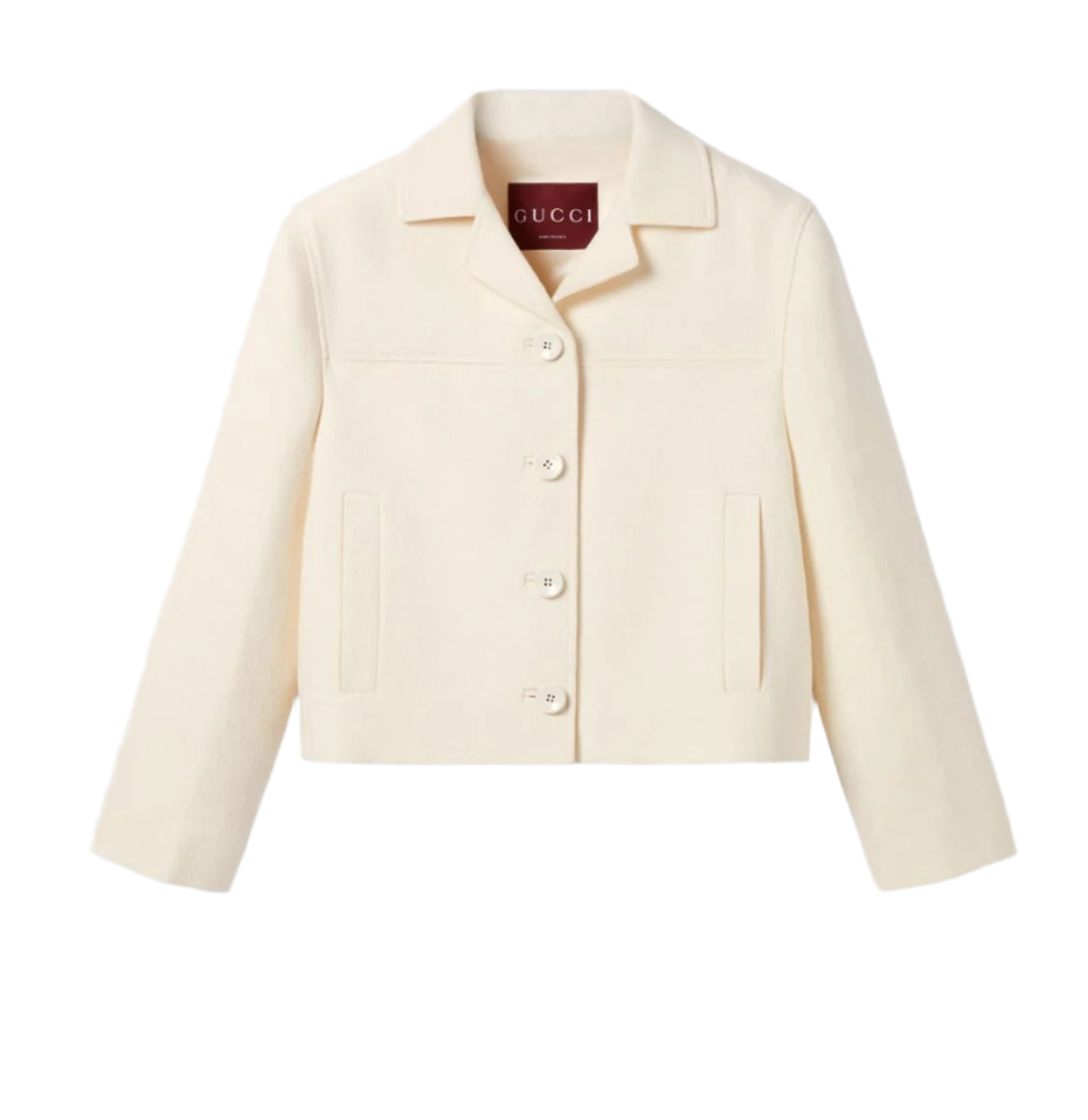GG WOOL SILK CRÊPE JACQUARD JACKET - GUCCI - Verso