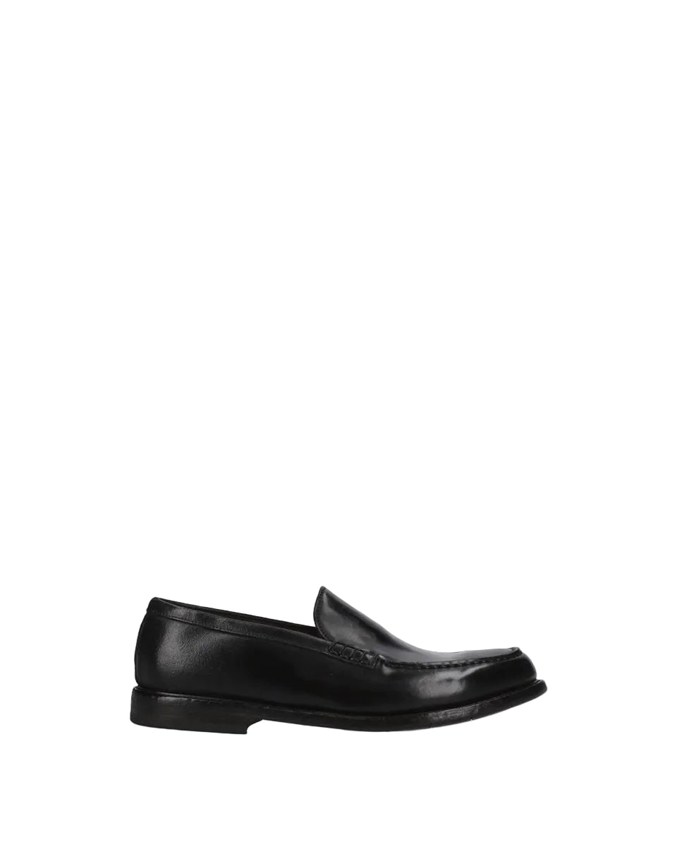 Black cordovan penny loafers