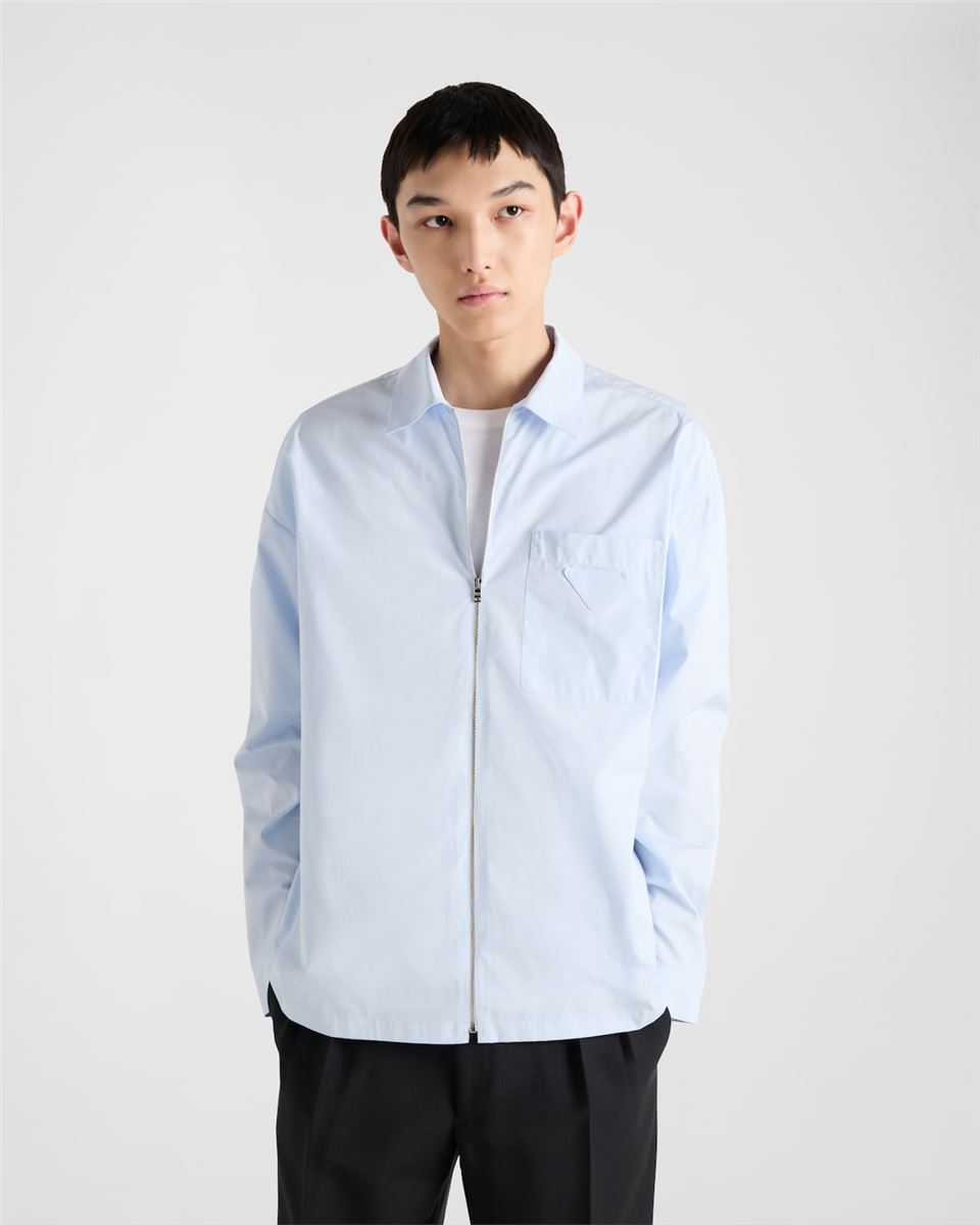 COTTON ZIPPER SHIRT - PRADA - Verso
