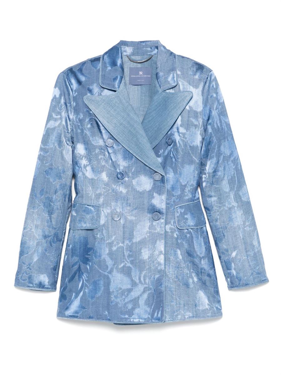 DEVORÉ ROSE DENIM-PRINT BLAZER - ERMANNO SCERVINO - Verso