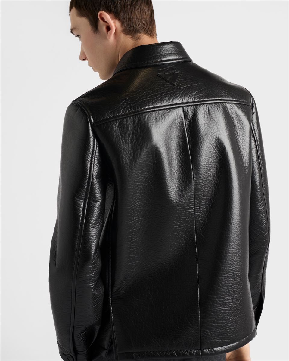 nappa leather caban jacket