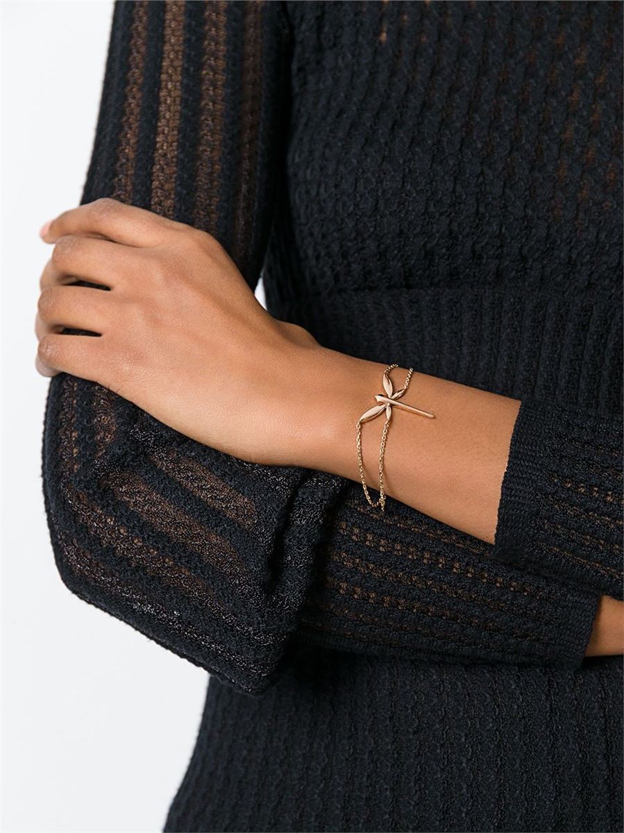 18KT ROSE GOLD DRAGONFLY CHAIN BRACELET - ANAPSARA - Verso