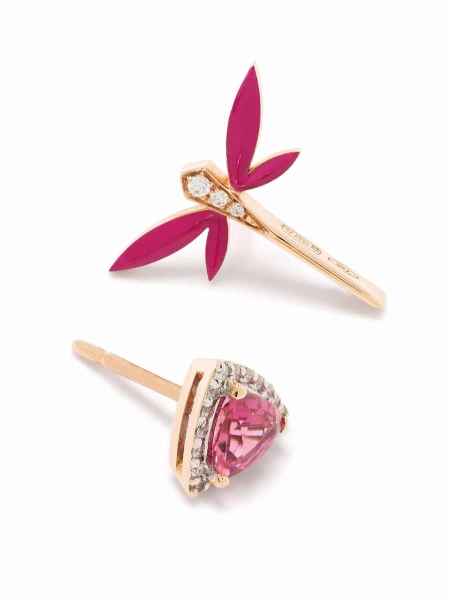 18KT ROSE GOLD EARRINGS AND NECKLACE - ANAPSARA - Verso